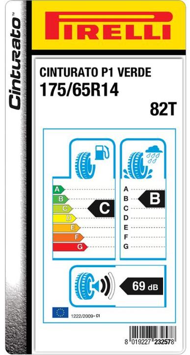 Produktbild Pirelli Cinturato P1 Verde (175/65R14 82T)