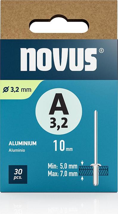 Novus Blindniete A3 x L: 10 mm Alu