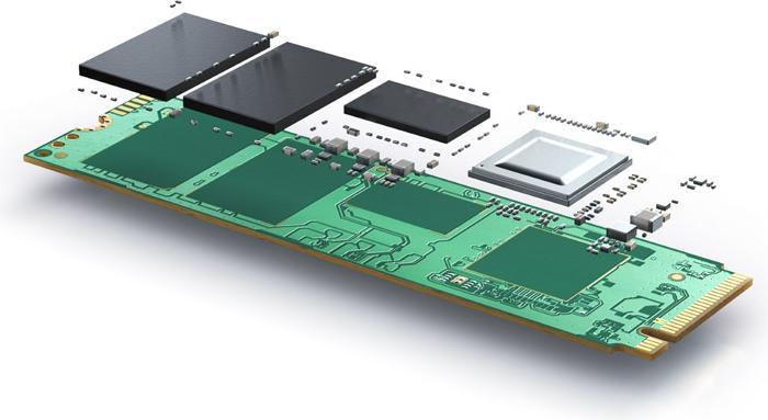 Actual product image Intel 670p M.2 PCI Express 3.0 3D4 QLC NVMe (512 GB, M.2 2280)