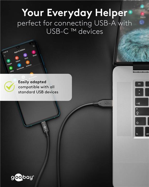 Actual product image Goobay USB cable (0.50 m, USB 2.0)