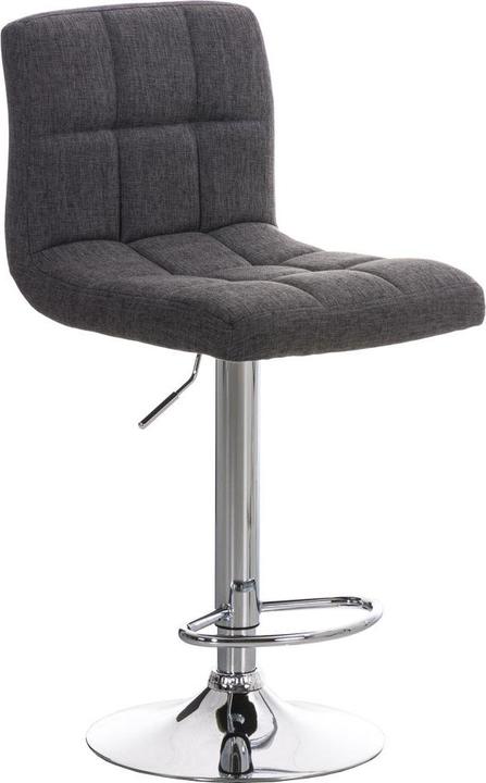 Swisshandel24 Bar stool Peru FABRIC, light grey