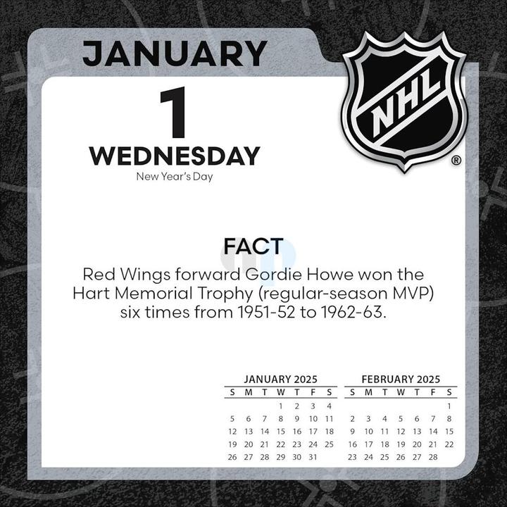 Actual product image NHL - All Team - Desk Calendar 2025 (Spanish, Italian, English, German, French)