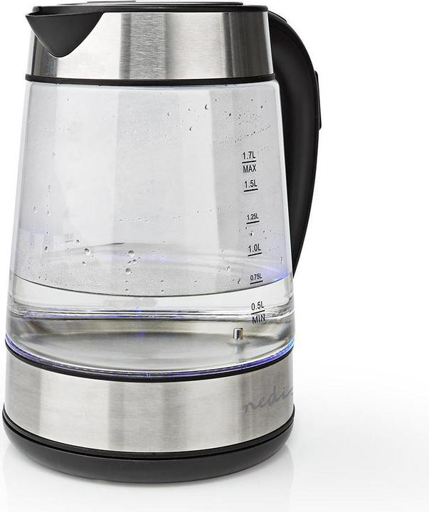 Produktbild Nedis Wasserkocher - Glasgehäuse - Temperaturanzeige - Variable Temperaturen (60, 70, 80, 90, 100 (1.70 l, EU-Stecker)