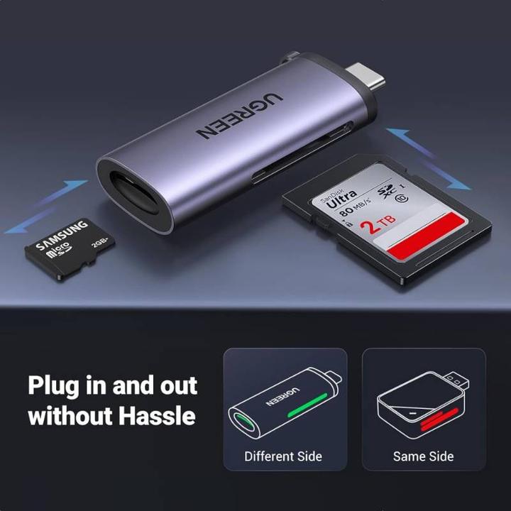 Immagine prodotto Ugreen Lettore di schede 2in1 (USB-C)