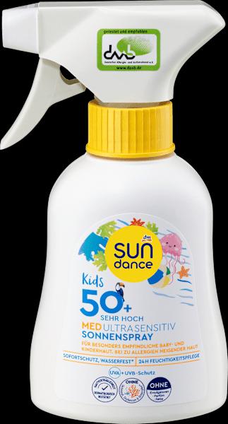 dm Sundance Sonnenspray Kids MED ultra sensitiv (Sonnenspray, SPF 50+, 200 ml)