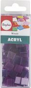 Actual product image Rayher Acrylic mosaic, 1x1 cm, transparent, violet
