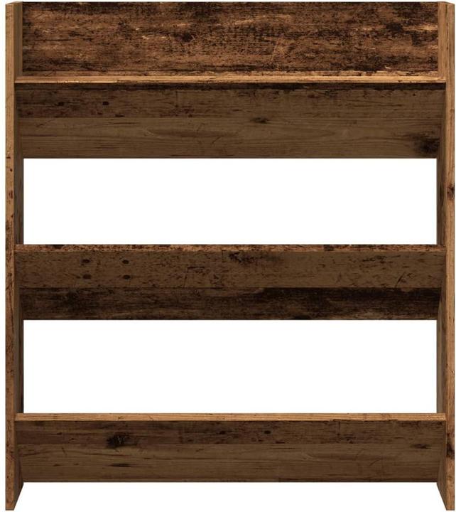 Produktbild VidaXL Schuhregal Wandmontage Altholz-Optik 80x18x90 cm Holzwerkstoff (80 x 18 x 90 cm)