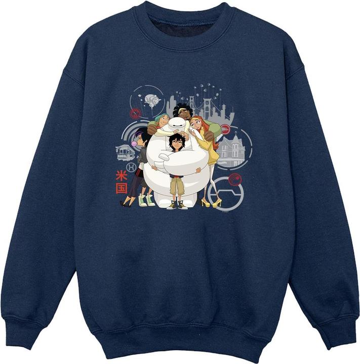 Immagine prodotto Disney Big Hero 6 Baymax Group Hug Felpa Ragazzi (140, 146)
