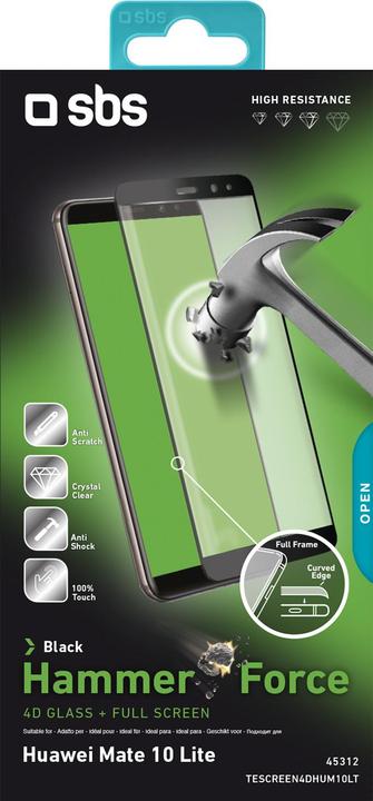 Immagine prodotto SBS Protettore di schermo 4D Full Glass per Huawei Mate 10 Lite (1 Pezzo/i, Mate 10 Lite)