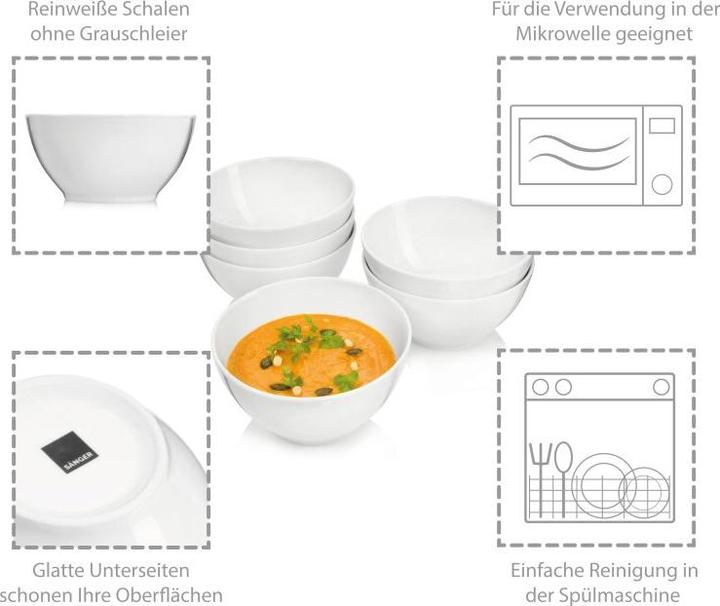 Produktbild Sänger Geschirr Suppenschalen Sunfort (0.90 l, 6 x)