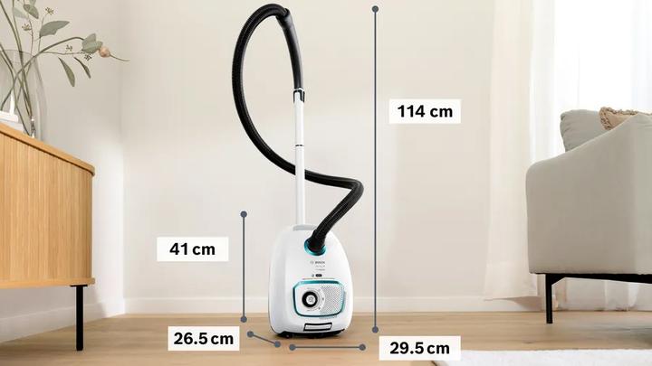 Actual product image Bosch Hausgeräte Series 4, Vacuum cleaner with bag, ProHygienic, White, BGD41HYG
