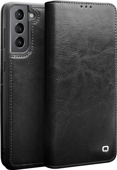Actual product image QiAlino Fourre Flip cuir véritable (Samsung Galaxy S21+ 5G)