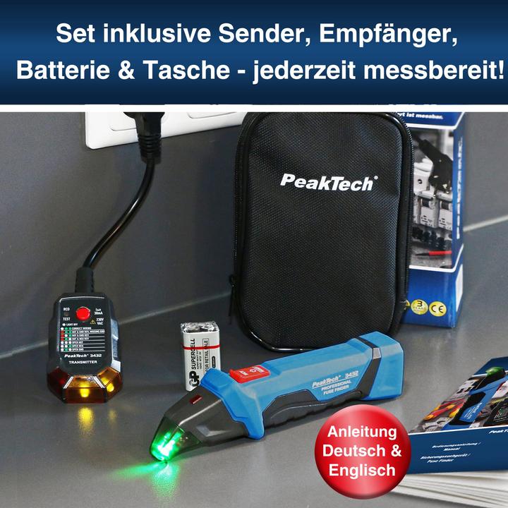 Image du produit Peaktech P 3432 Détecteur de ligne / circuit électrique