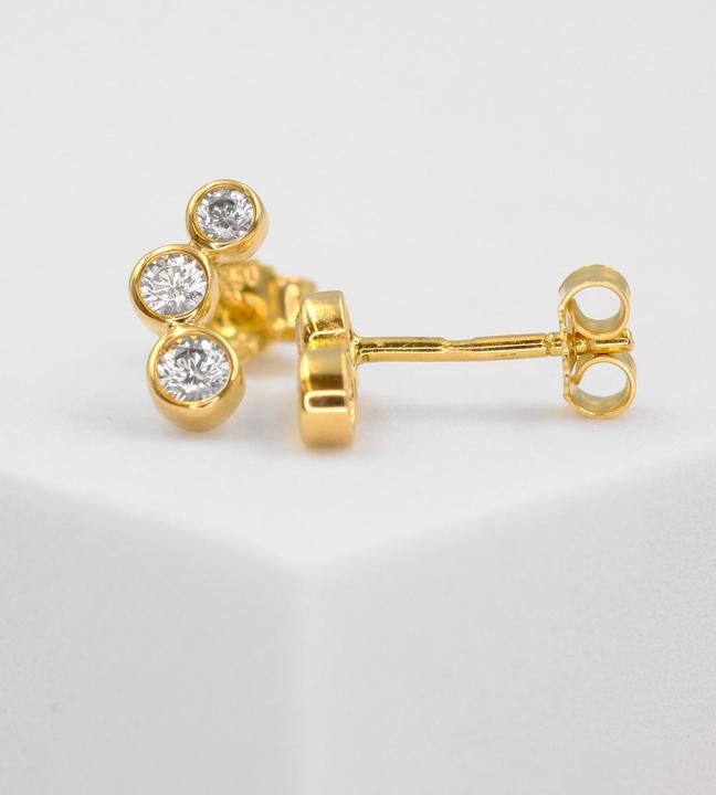 Actual product image Muau Stud earrings (750/18 K Yellow gold)