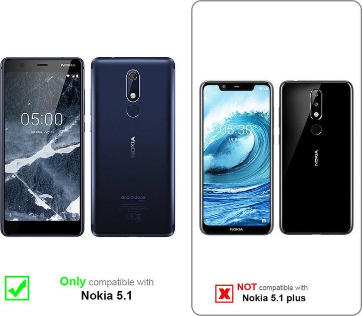 Actual product image Cadorabo Full screen display protection glass (1 Piece, Nokia 5.1)