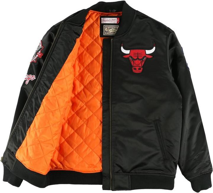 Image du produit Mitchell & Ness M&N Satin Bomber Veste - FLIGHT Chicago Bulls noir (L)