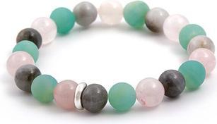 Image du produit Beneto Bracelet en bois de rose, amazonite et labradorite MINK10 / 17 (L)
