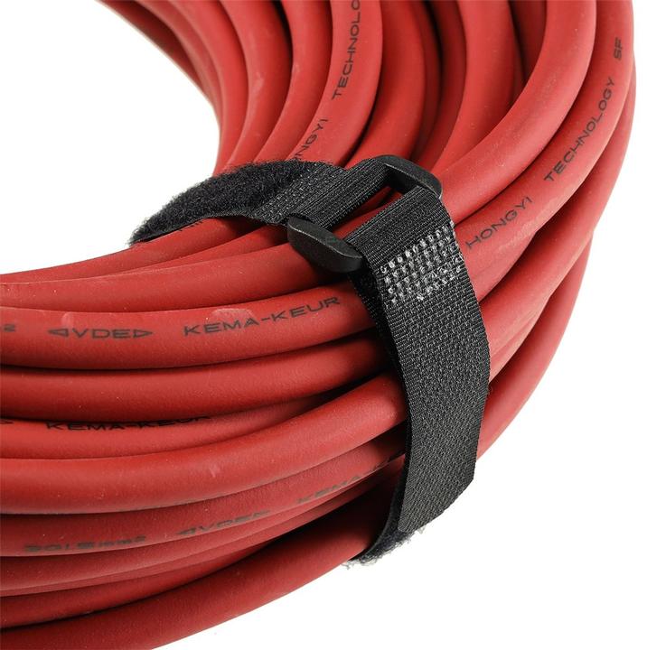 Produktbild Chilitec Klettband mit Öse, Breite 20x300mm schwarz, bis 15kg belastbar, 5 Stück (20 mm)