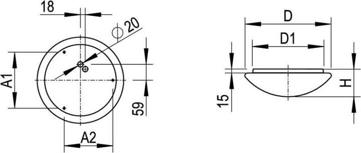Image du produit Ridi Luminaires Lampe LED à vasque RUFO-ECO 320/1800840 (1550 lm)