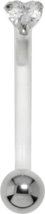 Produktbild Bijouteria Bauchpiercing (Bioplast, Chirurgenstahl 316L, Silber 925, Zirkonia)