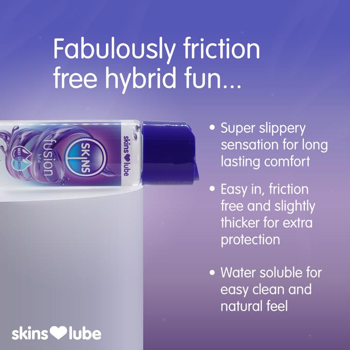 Actual product image Skins Fusion Hybrid Silicone and Water Based Lubricant 4.4 fl oz (130ml) (130 ml)