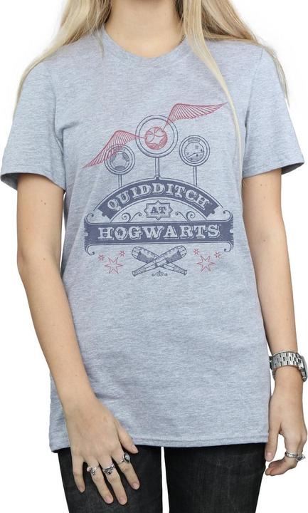 Image du produit - T-shirt QUIDDITCH AT HOGWARTS BOYFRIEND FIT - Femme (XL)
