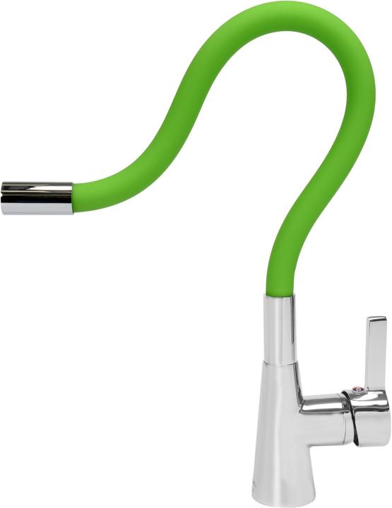Actual product image Fala Sink Single Lever Kitchen Faucet Flexible in Green Tap
