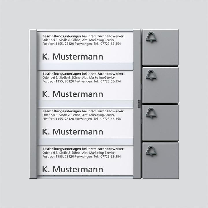 Actual product image Siedle Keypad module 4 keys TM 612-4 SM 200035528-00