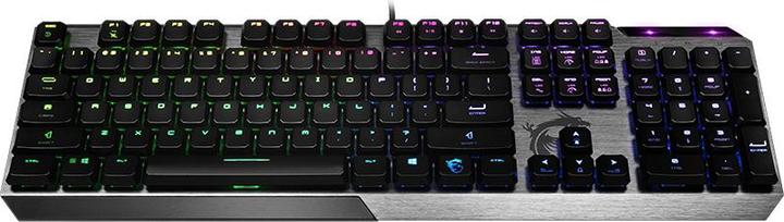 Produktbild MSI Vigor GK50 Low Profile Tastatur USB QWERTY US Englisch, Metallisch (US, Kabelgebunden)