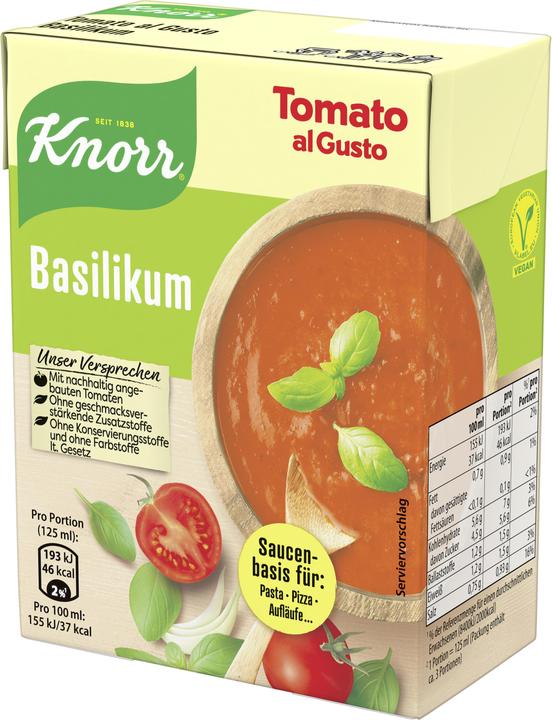 Image du produit Knorr Tomato al Gusto au basilic (370 g)