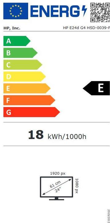 Energie-Label HP E24d G4 24inch FHD Docking (24")