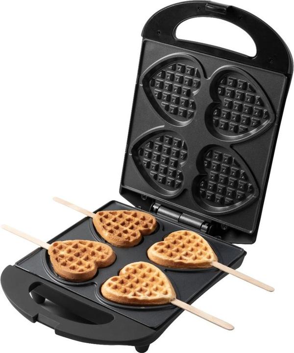 Image du produit Bestron Gaufrier en forme de coeur, noir