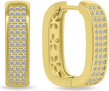 Produktbild Brilio Silver - Dazzling gold plated earrings with zircons EA887Y