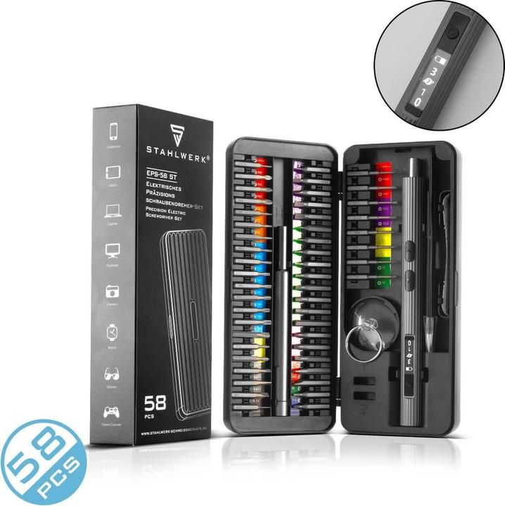 Actual product image Stahlwerk Precision screwdriver set EPS-58 ST 58-piece cordless precision mechanics