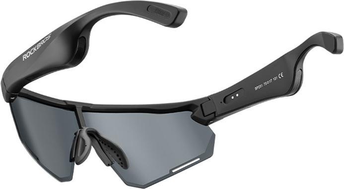 Produktbild Rockbros SP251 Polarized Bluetooth Sunglasses (Dark) (Schwarz, Polarisiert Grau, TAC)