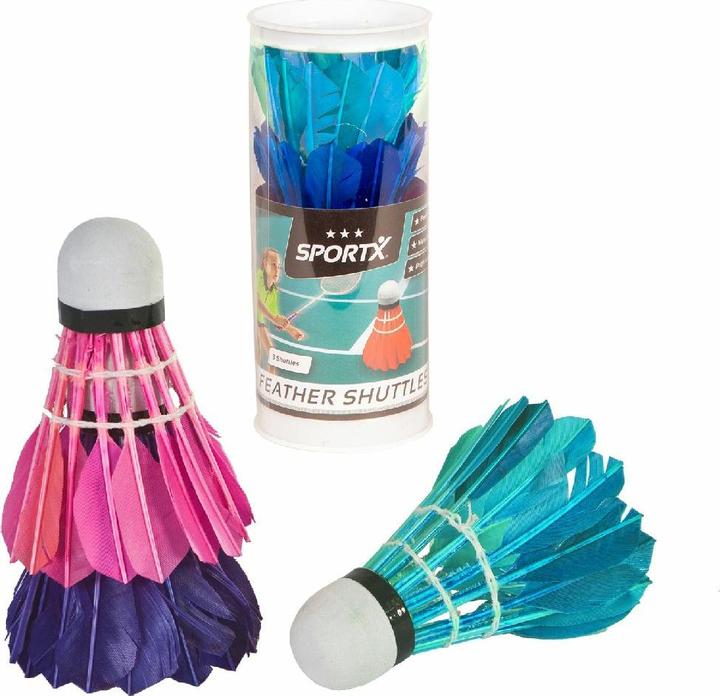 Produktbild Sport X SportX Shuttle-Federn farbig in Tube, 3 Stk.