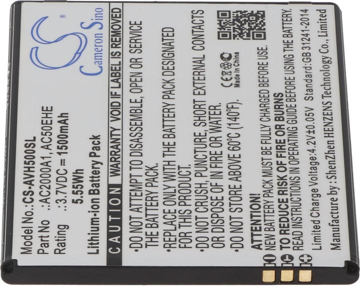 Image du produit AccuCell Batterie pour Archos AC50EHE Batterie AC2000A1, Archos 50e Helium 4G
