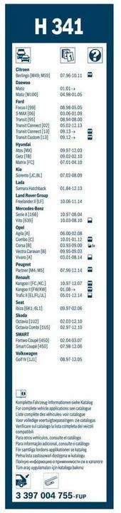 Produktbild Bosch Automotive Twin WB Heck H341