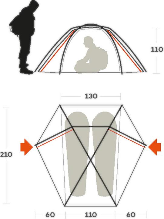 Immagine prodotto Ferrino Tenda Trivor 2 (Tenda a cupola, 3.10 kg, 2 persone)