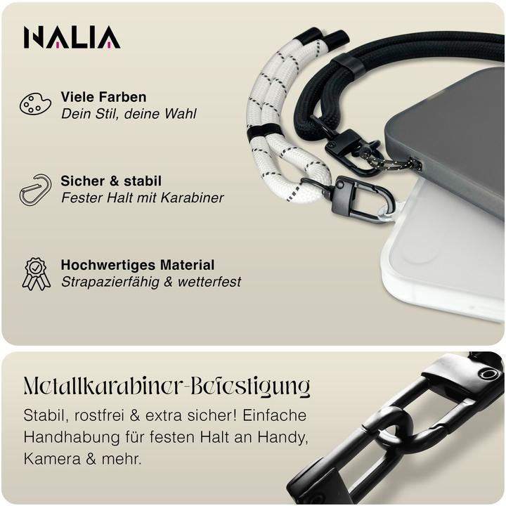 Actual product image Nalia Wristy Lanyard Handykette – Universal Trageband für Smartphones – Verstellbar, Soft & Elastisch