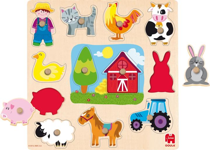 Actual product image Goula Puzzle Silhouette Farm (12 pieces)