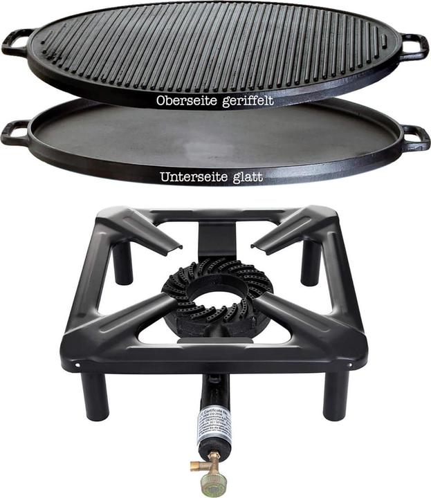 Actual product image All'Grill Stool cooker set (large) with cast iron grill plate Ø 55 cm - without safety pilot