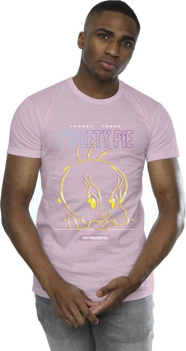 Actual product image Looney Tunes Mens Tweety Glitch T-Shirt (S)