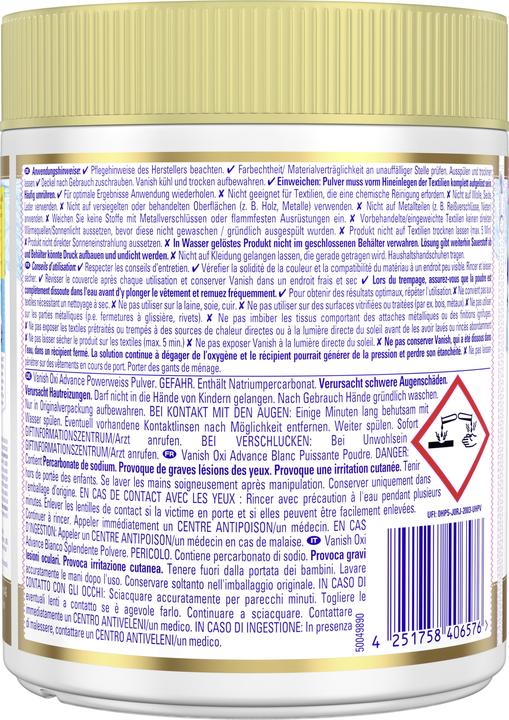 Actual product image Vanish Gold Advance (50 Washing cycles, Powder)