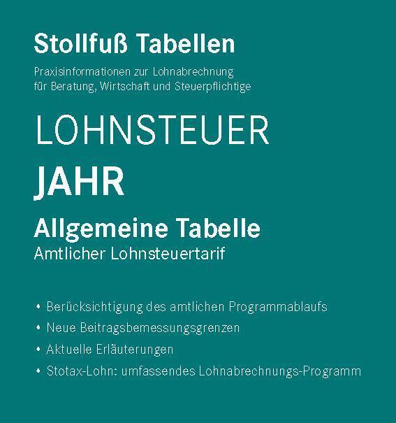 Produktbild Tabelle, Lohnsteuer 2023 Jahr (Deutsch, Stollfuss Verlag, 2023)