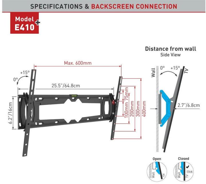 Actual product image Barkan E410+ (Wall, 90", 60 kg)