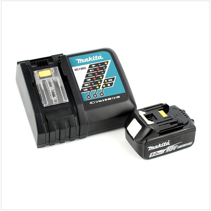 Produktbild Makita DGA 504 RT1J Akku Winkelschleifer 18V 125mm Brushless + 1x Akku 5,0Ah + Ladegerät + Makpac (125 mm)