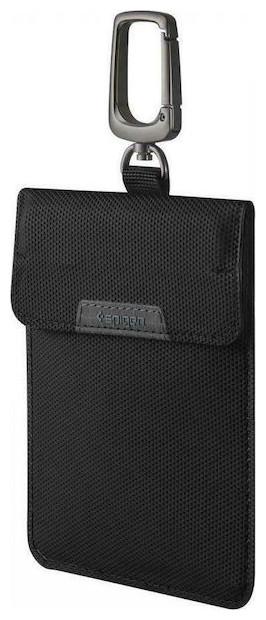 Actual product image Spigen Klatka Faradaya Pouch Keyless RFID signal blocker black