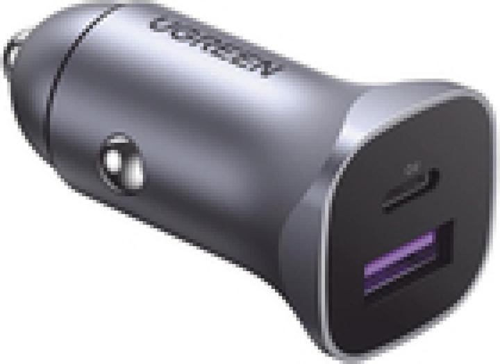 Image du produit Ugreen CD130 Car Charger, USB-A+PD 3.0, USB-C, QC3.0 30W (Grey)