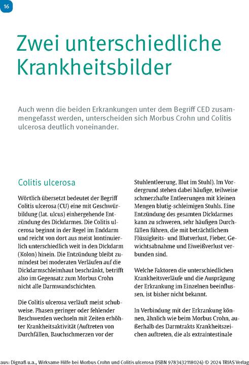 Produktbild Wirksame Hilfe bei Morbus Crohn und Colitis ulcerosa (Deutsch, Jürgen-Michael Stein, Axel Dignass, Franz Hartmann, 2024)